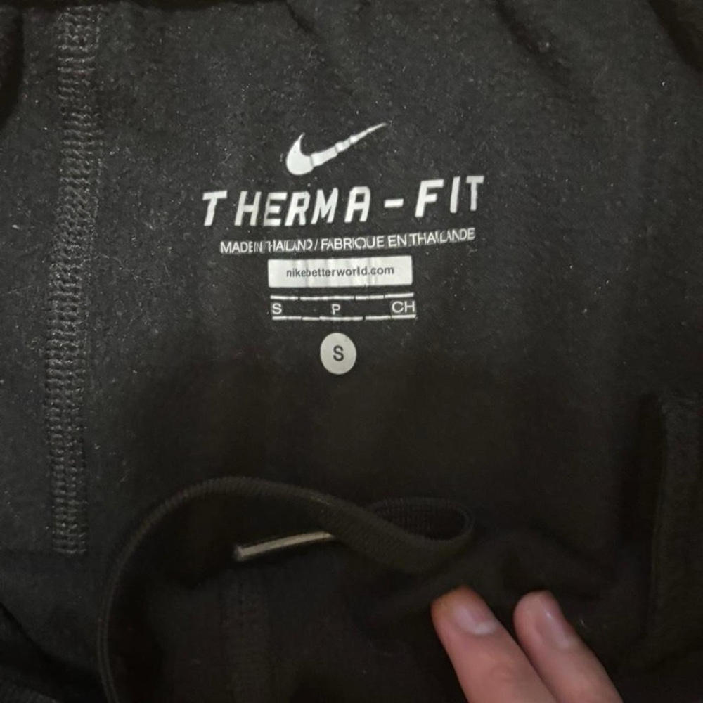 Nike Womens Black Joggers with White Swoosh - Picture 3 of 3